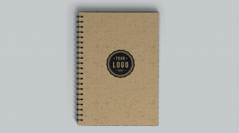 Notebook with logo